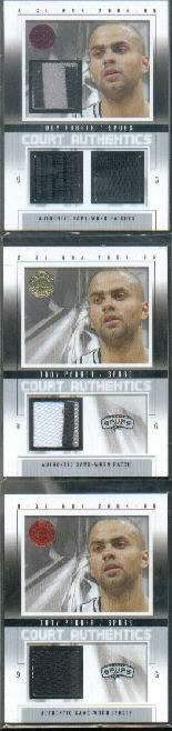2004-05 E-XL Court Authentics Patches/Warm Ups/Jerseys #TP Tony Parker