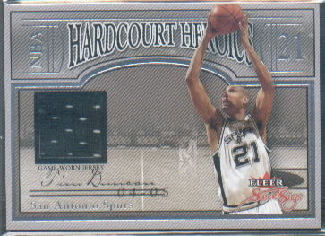 2004-05 Fleer Sweet Sigs Hardcourt Heroics Jerseys #TD Tim Duncan/124