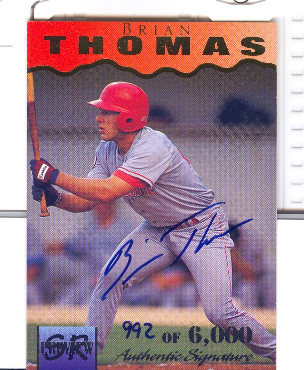 1995 Signature Rookies Previews Signatures #34 Brian Thomas