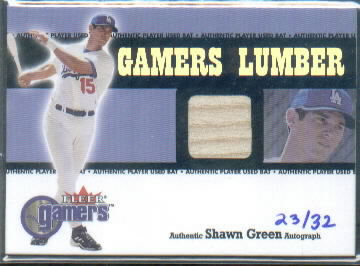 2005 National Pastime Buyback Game Used #SG1 S.Green 00 GM Lum Bat/32