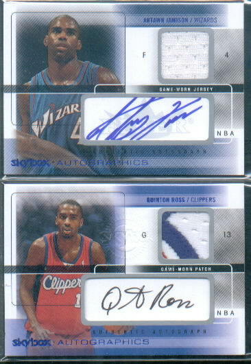 2004-05 SkyBox Autographics Autographs Jerseys #AJ Antawn Jamison/76