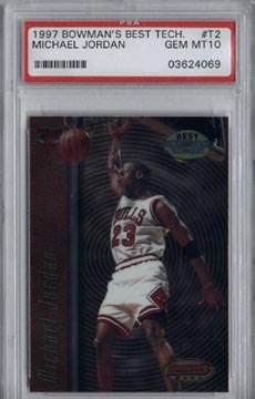 1997/98 Bowman's Best Basketball #T2 Michael Jordan Best Techniques PSA Gem Mint 10 Bulls