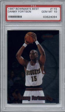 1997/98 Bowman's Best Basketball #115 Danny Fortson Rookie PSA Gem Mint 10