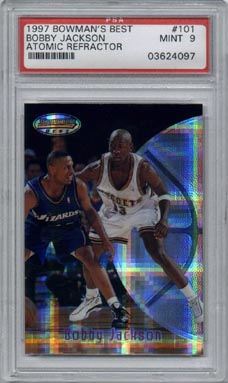 1997/98 Bowman's Best Basketball Bobby Jackson Atomic Refractor Rookie Mint PSA 9 BEAUTIFUL!!