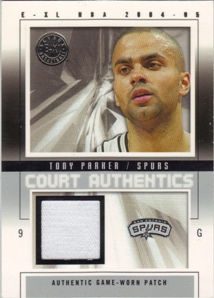 2004-05 E-XL Court Authentics Patches #TP Tony Parker