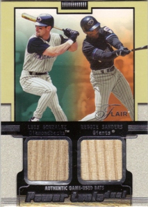 2002 Flair Power Tools Dual Bats #14 Luis Gonzalez/Reggie Sanders