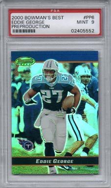 2000 Bowman's Best Football #PP6 Eddie George Preproduction Promo Mint PSA 9 Tennessee TITANS NICE!!