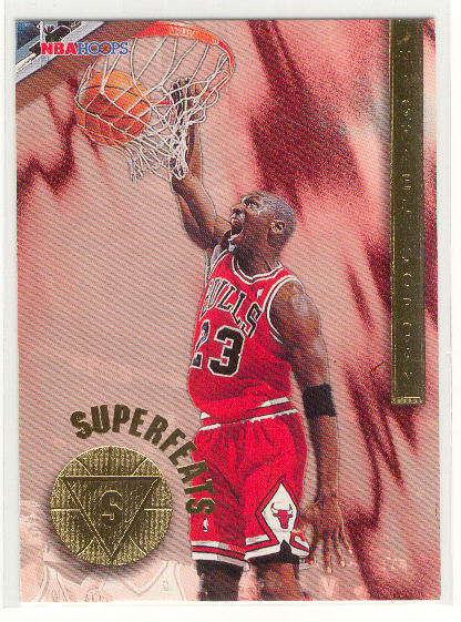 1996-97 Hoops Superfeats #1 Michael Jordan