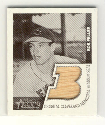 2001 Bowman Heritage 1948 Reprints Relics #BHMBF Bob Feller Seat A