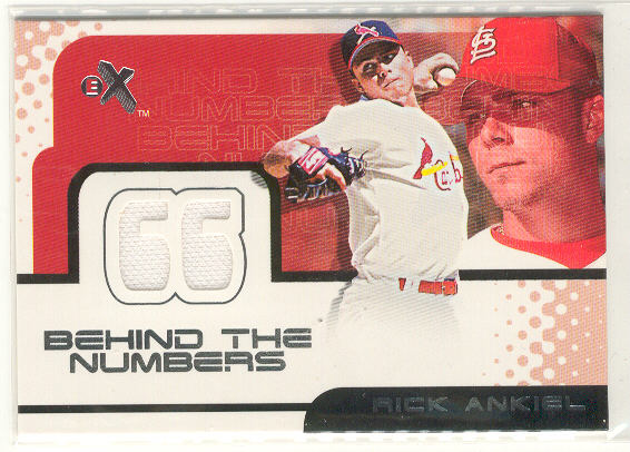 2001 E-X Behind the Numbers Game Jersey #BH22 Rick Ankiel