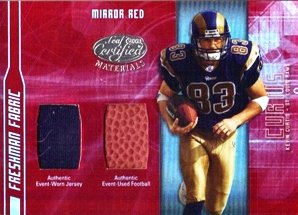 2003 Leaf Certified Materials Mirror Red #173 Kevin Curtis FB/JSY