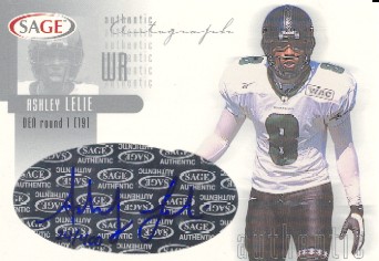 2002 SAGE Autographs Silver #A26 Ashley Lelie/400