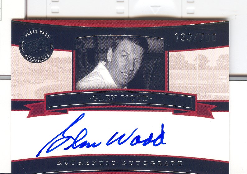 2005 Press Pass Legends Autographs Blue #11 Glen Wood/700