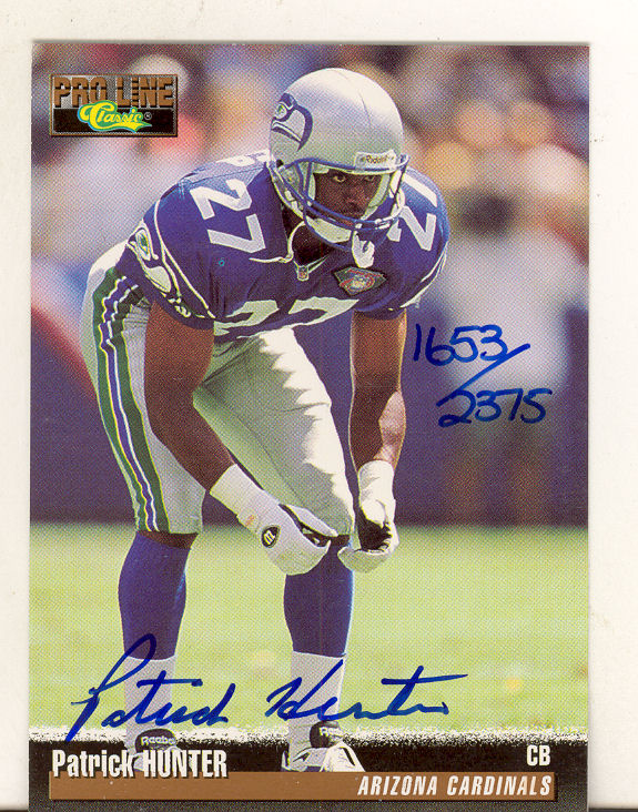 1995 Pro Line Autographs #59 Patrick Hunter/2375