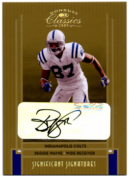 2005 Donruss Classics Significant Signatures Gold #43 Reggie Wayne/10