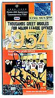 Baltimore Orioles 40th Anniversary Commemorative Video VHS tape signed (autographed) by BROOKS ROBINSON