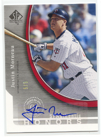 2005 SP Authentic Honors Signature #MO Justin Morneau