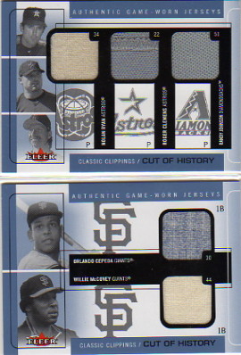 2005 Classic Clippings Cut of History Dual Jersey Blue #CM Orlando Cepeda/Willie McCovey