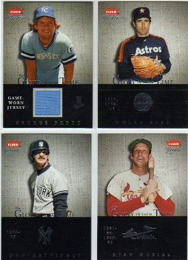 2004 Greats of the Game Glory of Their Time Game Used #GB George Brett Jsy
