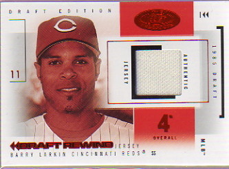 2004 Hot Prospects Draft Rewind Jersey Red Hot #BL Barry Larkin