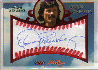 2004 Fleer Sweet Sigs Autograph Red #DE Dennis Eckersley/75