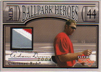 2004 Fleer Sweet Sigs Ballpark Heroes Patch Black #AD Adam Dunn/44