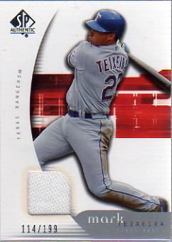 2005 SP Authentic Jersey #66 Mark Teixeria