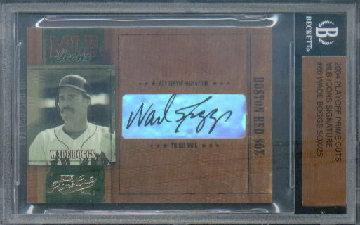 2004 Prime Cuts MLB Icons Signature #66 Wade Boggs Sox/25