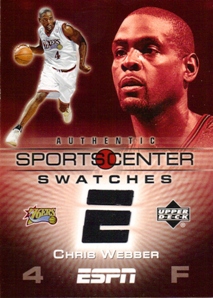 2005-06 Upper Deck ESPN Sports Center Swatches #CW Chris Webber