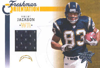 2005 Leaf Rookies and Stars Freshman Orientation Jersey #FO29 Vincent Jackson