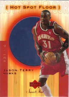 2001-02 Sweet Shot Hot Spot Floor #JTF Jason Terry