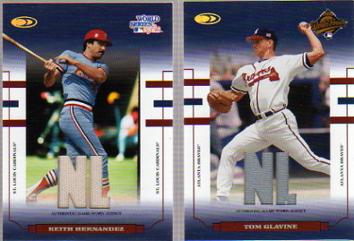 2004 Donruss World Series Blue Material Fabric AL/NL #71 K.Hernandez Cards Jsy/50