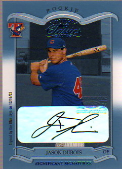 2003 Donruss Classics Significant Signatures #166 Jason Dubois ROO/500