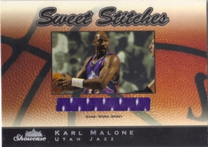 2003-04 Fleer Showcase Sweet Stitch Game-Used #6 Karl Malone