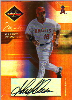 2005 Leaf Limited Monikers Bronze #130 Garret Anderson/100