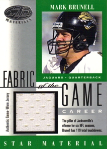 2001 Leaf Certified Materials Fabric of the Game #94CR Mark Brunell W/119