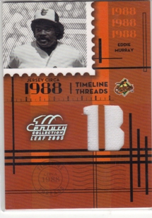 2005 Leaf Century Timeline Threads Position #33 Eddie Murray Pants/88