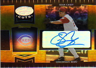 2004 Leaf Certified Cuts Marble Signature Gold #63 Sean Casey/10