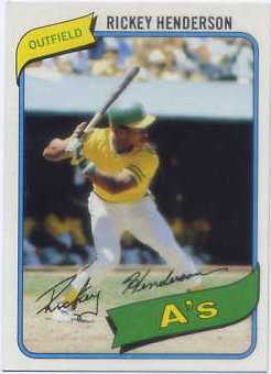 1980 Topps #482 Rickey Henderson RC/UER 7 steals at/Modesto should be Fresno