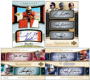 2005 Upper Deck Exquisite Football Hobby Box (Every Box/Pack Will Include 1 Rookie Auto Patch, 1 Dual/Triple/Quad Auto, 1 Patch, 1 Jumbo Jersey & 1 Rookie Auto)(Possible Aaron Rodgers Rookie)