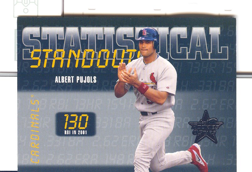 2002 Leaf Rookies and Stars Statistical Standouts #20 Albert Pujols