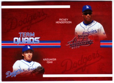 2005 Absolute Memorabilia Team Quads #47 Los Angeles Dodgers