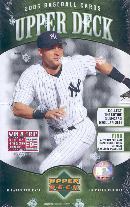 2006 Upper Deck Series 1 Baseball Cards Box  (2 Memorabilia or Signature Cards per box, on average + an Autographed Card in every 3-4 boxes!)