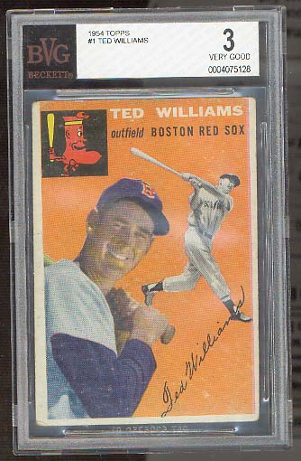 1954 Topps #1 Ted Williams BVG 3 Vg