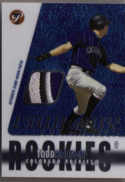 2003 Topps Pristine Primary Elements Patch Relics #TH Todd Helton