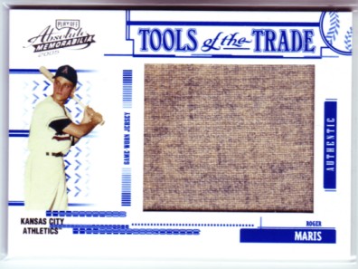 2005 Absolute Memorabilia Tools of the Trade Swatch Single Jumbo #176 Roger Maris A's Jsy/199 front image