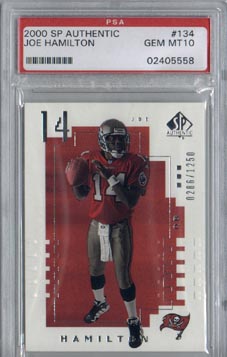 2000 SP Authentic Football #134 Joe Hamilton Future Watch Rookie PSA Gem Mint 10