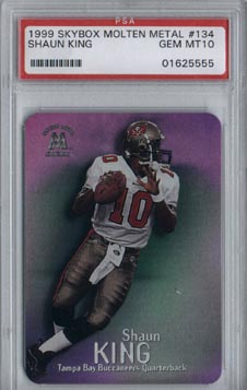1999 Skybox Molten Metal Football Shaun King ROOKIE Gem Mint PSA 10 