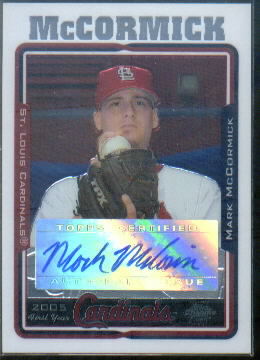 2005 Topps Chrome Update #233 M.McCormick FY AU B RC