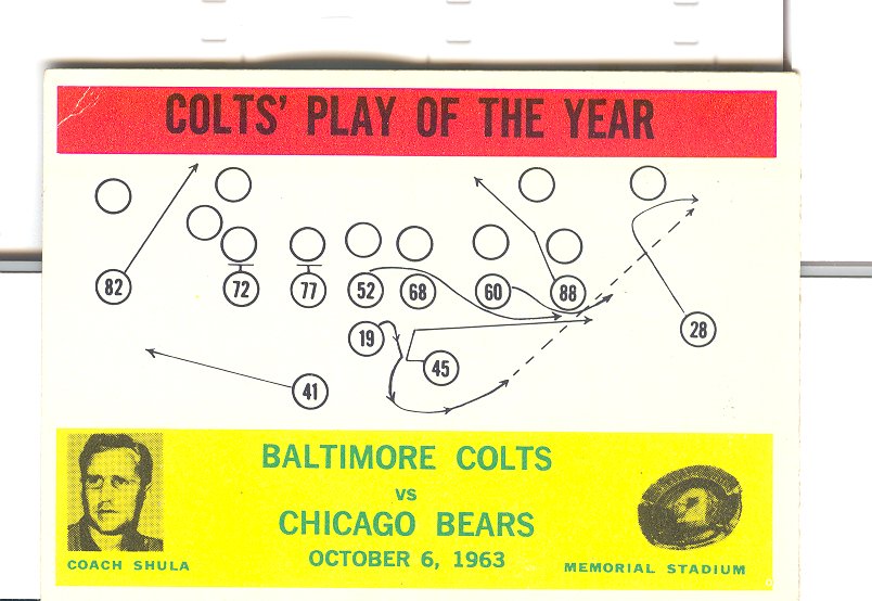1964 Philadelphia #14 Colts Play/Don Shula